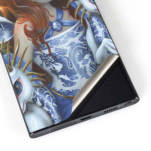 Fairy and Dragons with White and Blue Porcelain Wings by Jasmine Becket-Griffith Galaxy S25 Ultra Skin